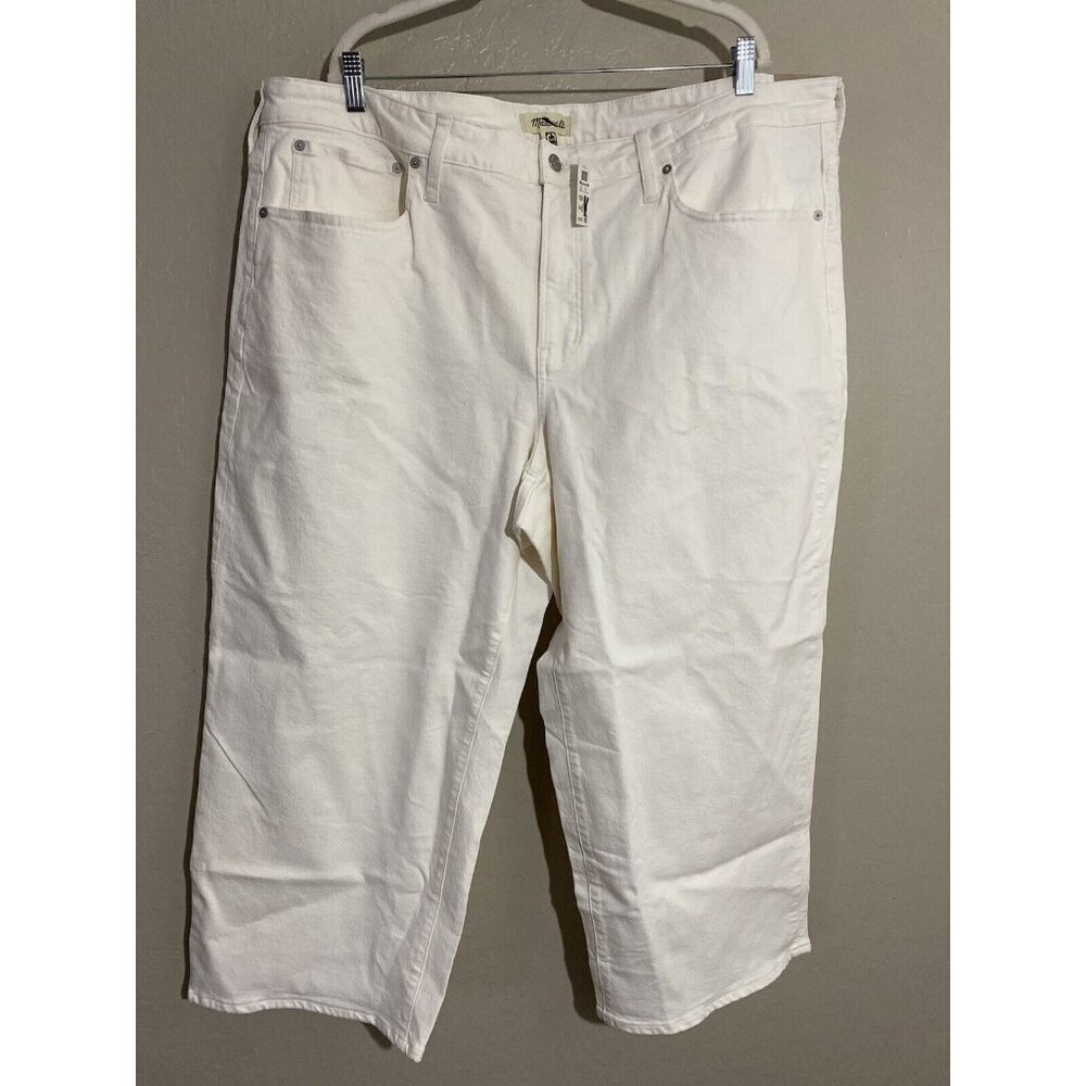 Madewell 22W The Perfect Vintage Wide Leg Crop Jeans High Rise Womens Denim NWT - Picture 2 of 7